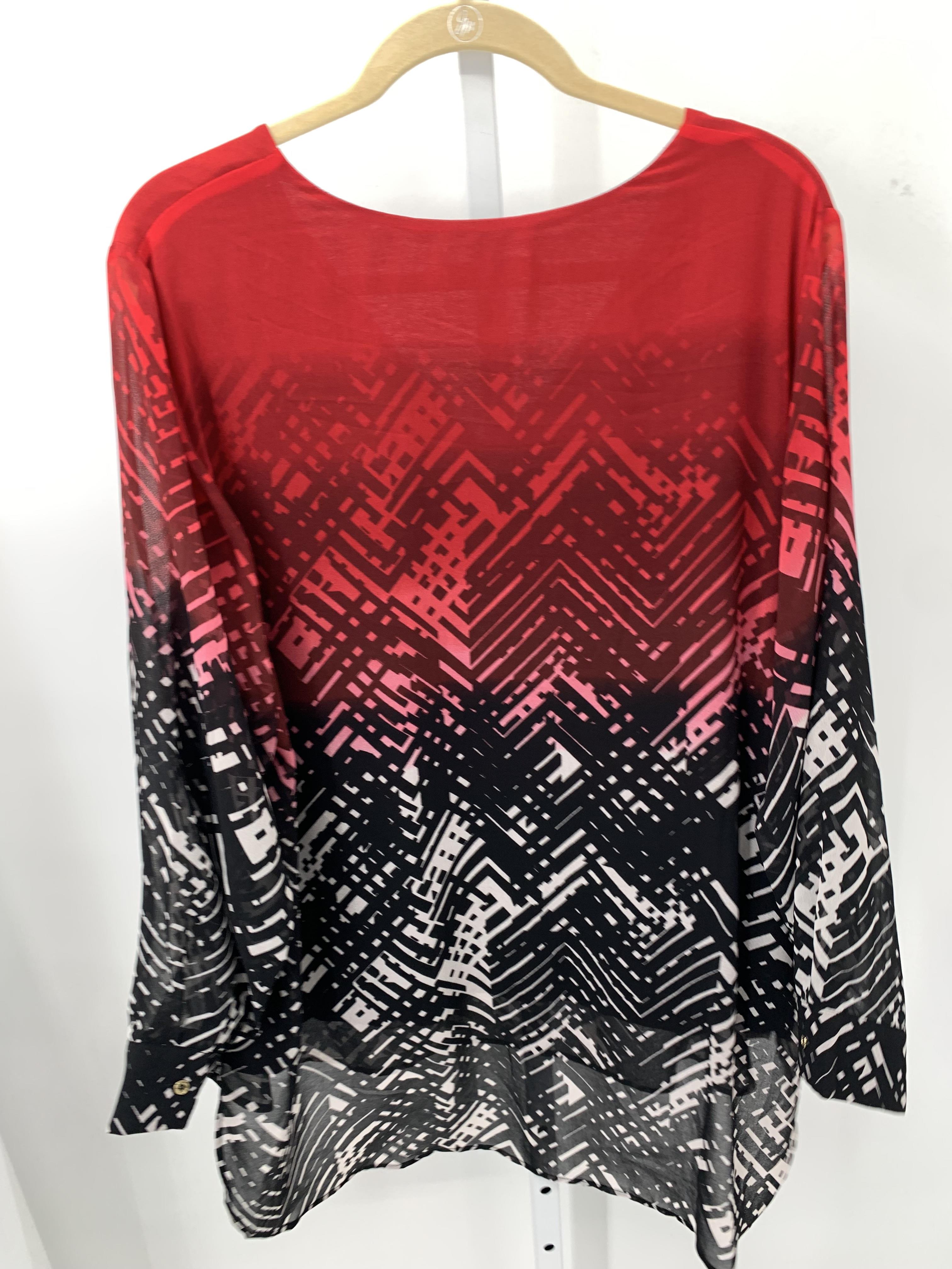 Calvin Klein Size 0X Womens Long Sleeve Shirt