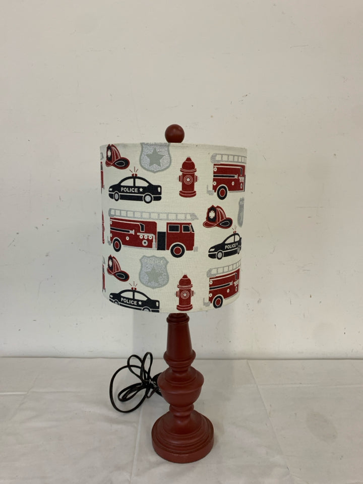 RED BASE FIRE TRUCK LAMP.