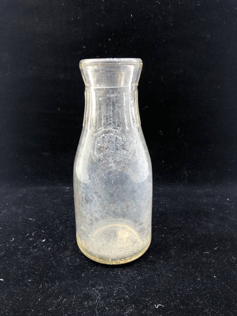 VTG MILK BOTTLE- LAUREL HILL EMPTY BOTTLE.