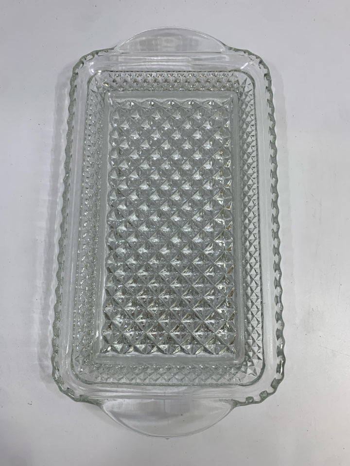 TEXTURED GLASS TRAY.