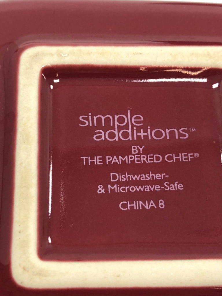 3 SQUARE SIGNATURE ADDITIONS CERAMIC DISHES.