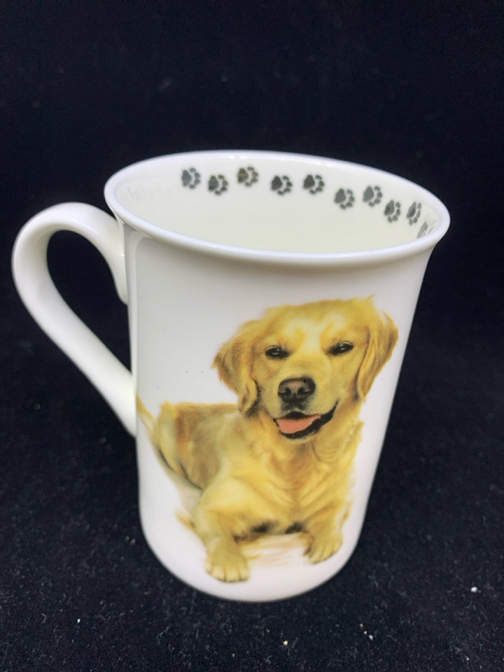 WHITE GOLDEN RETRIEVER MUG.
