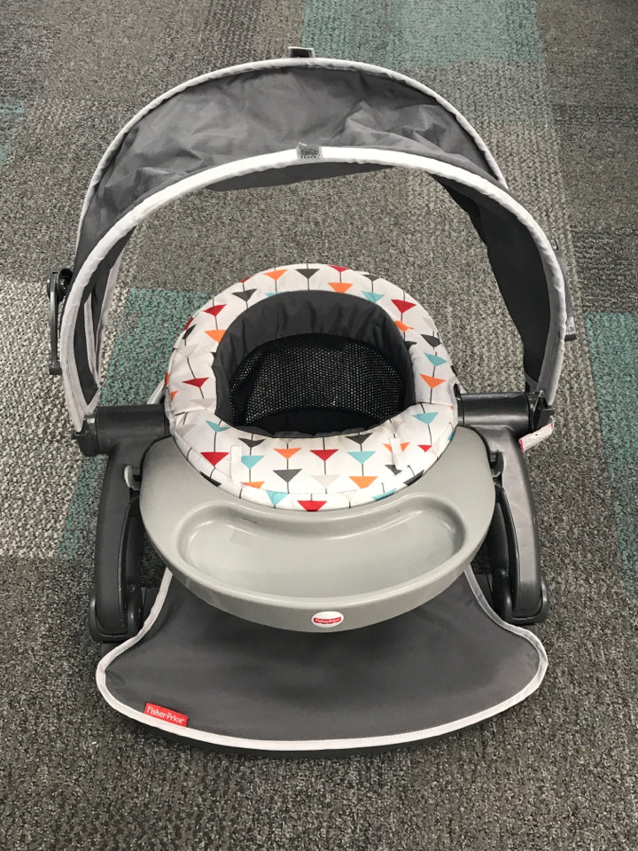 Fisher-Price Foldable Baby Travel Chair On The Go Sit Me Up Floor Seat