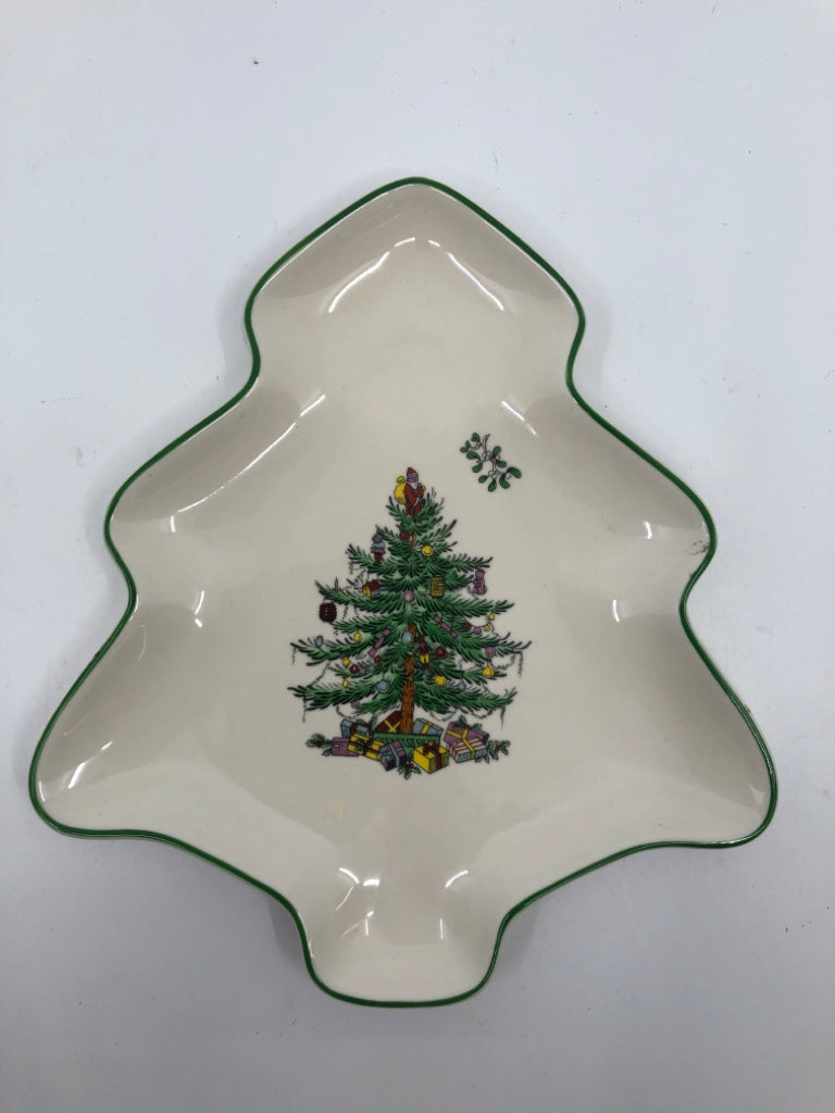 SPODE CHRISTMAS TREE SPOON REST.