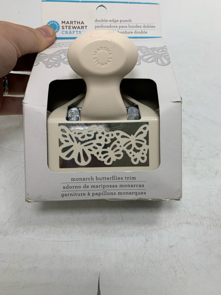 NIB MARTHA STEWART  BUTTERFLY DOUBLE-EDGE TRIM PUNCH.