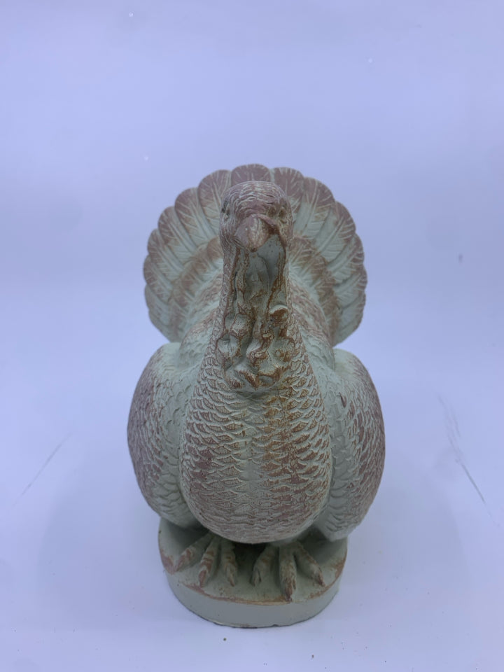 WHITE /BROWN CERAMIC TURKEY.
