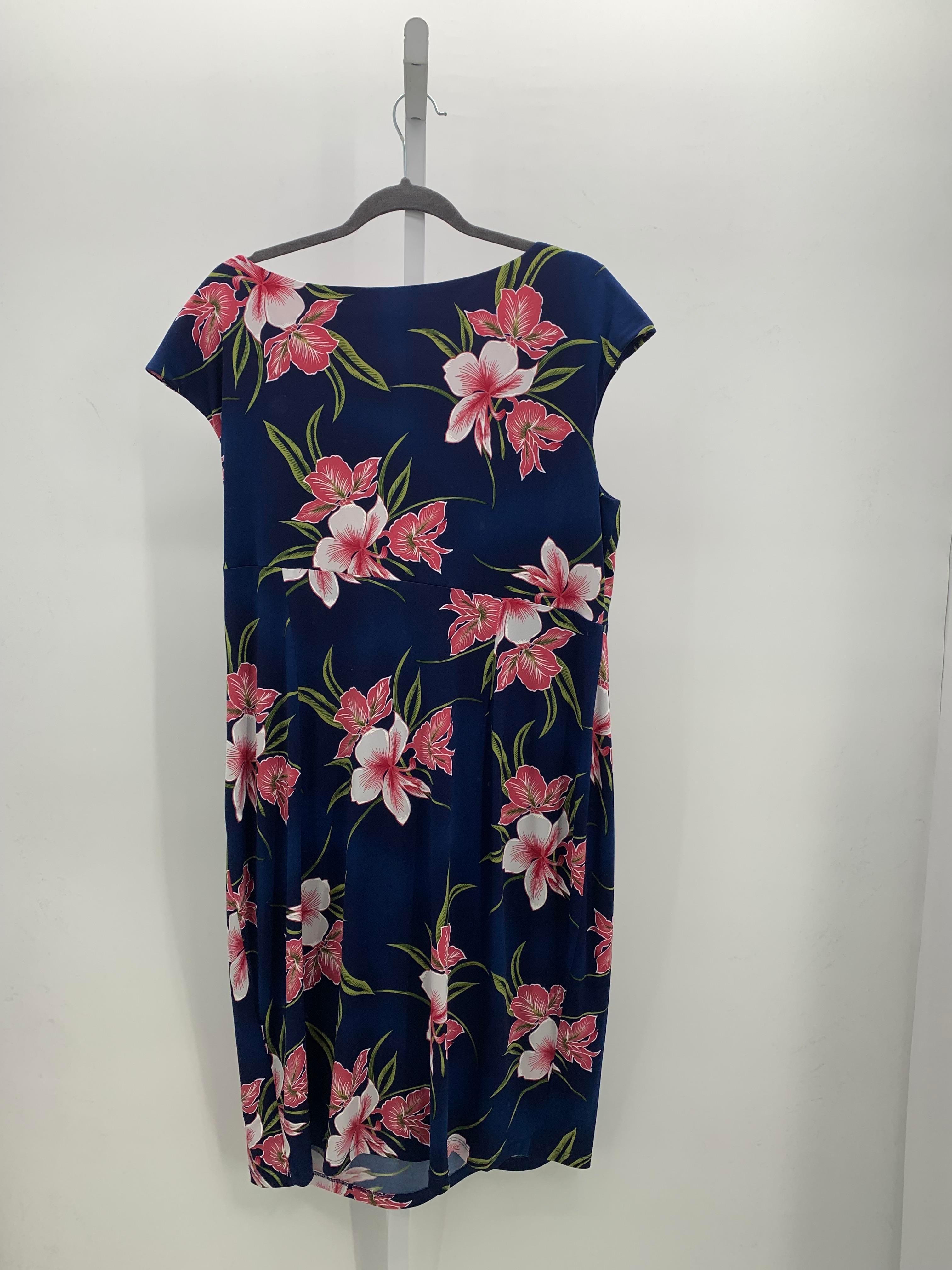 connected apparel Size 16 W Womens Short Sleeve Dress