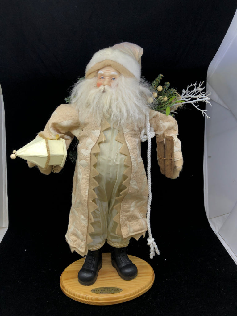 SANTA IN CREAM COAT.