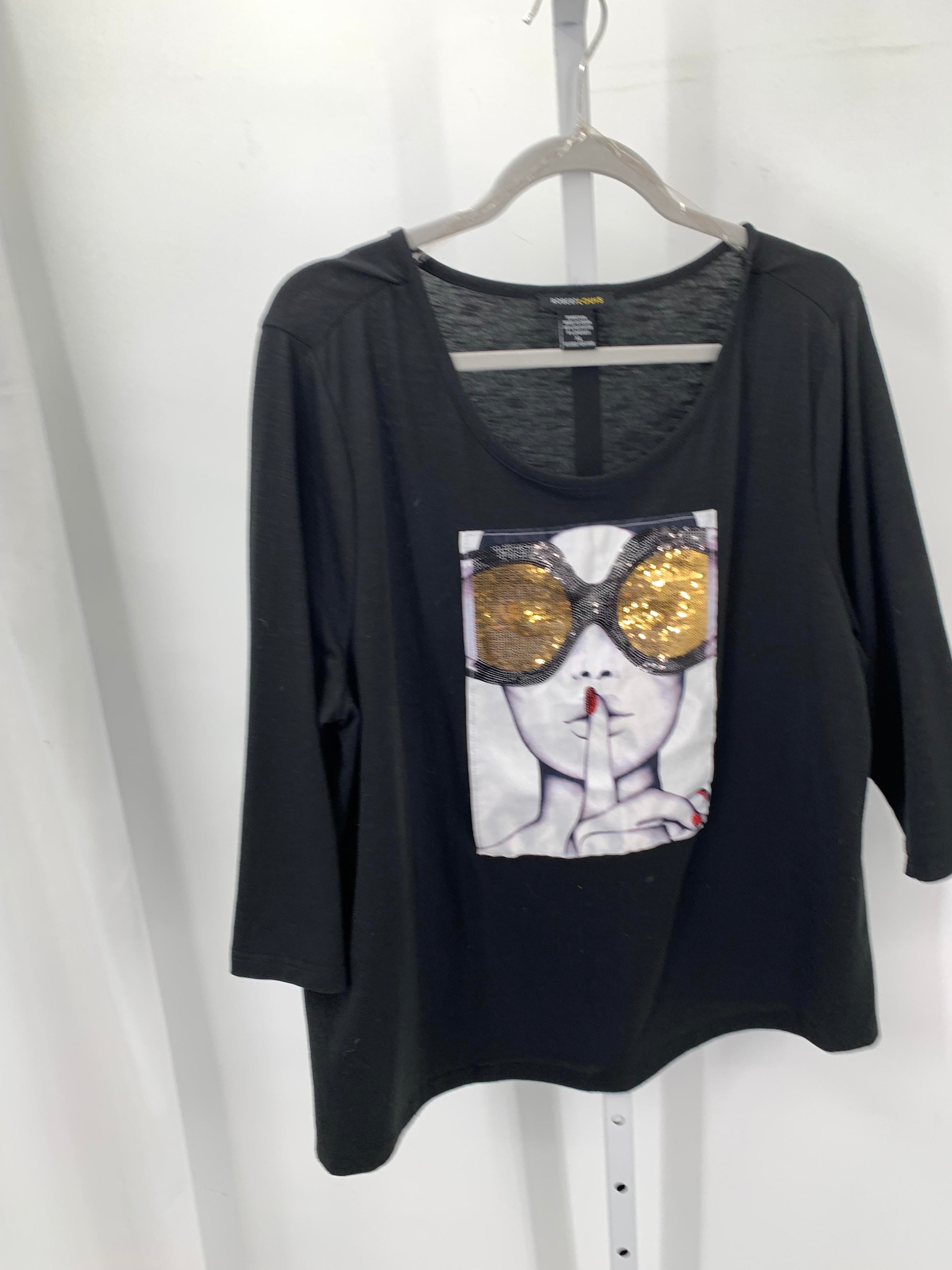 Robert Louis Size Extra Large Misses 3/4 Sleeve Shirt