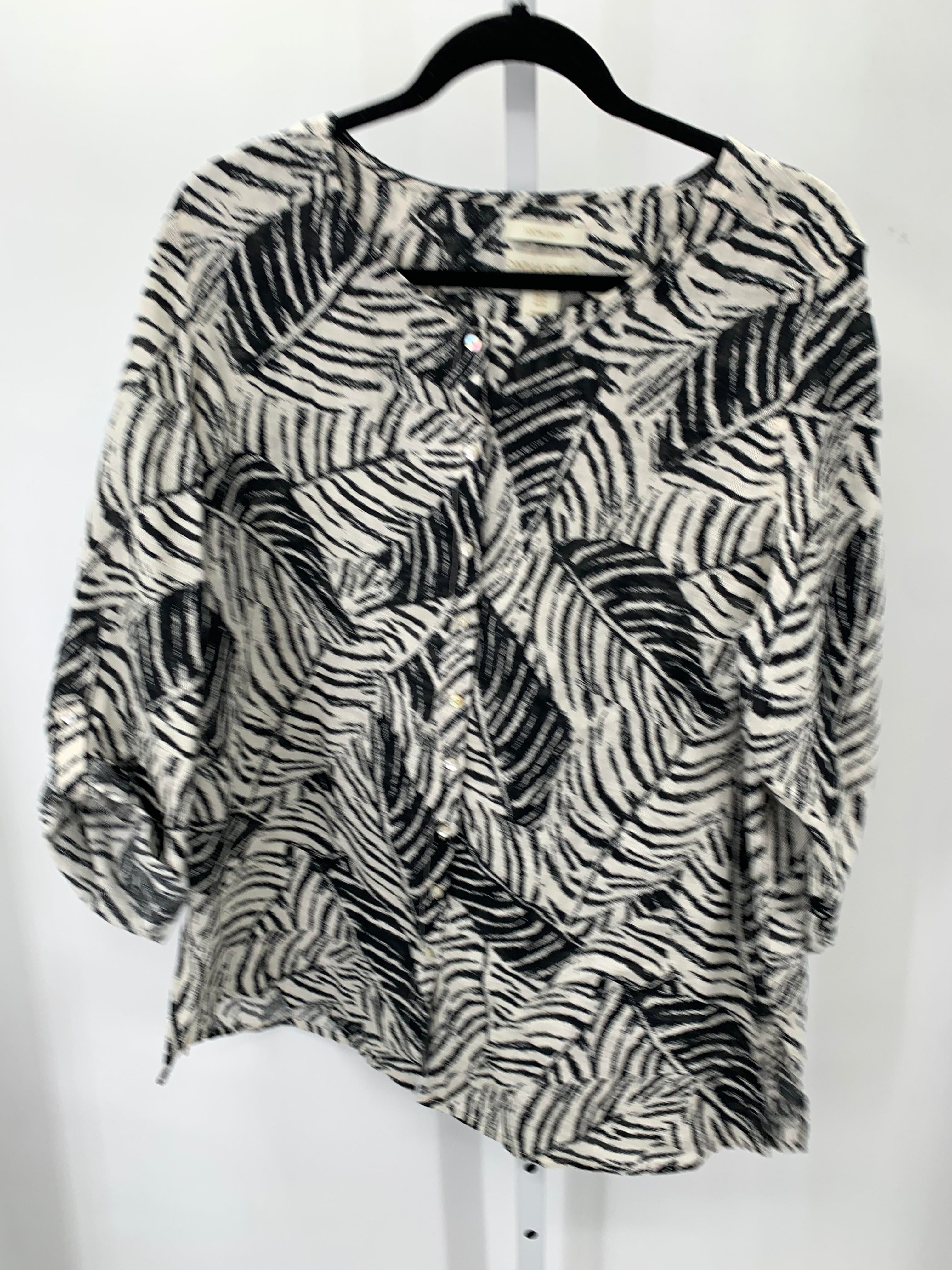 Cynthia Rowley Size 1X Womens 3/4 Sleeve Shirt