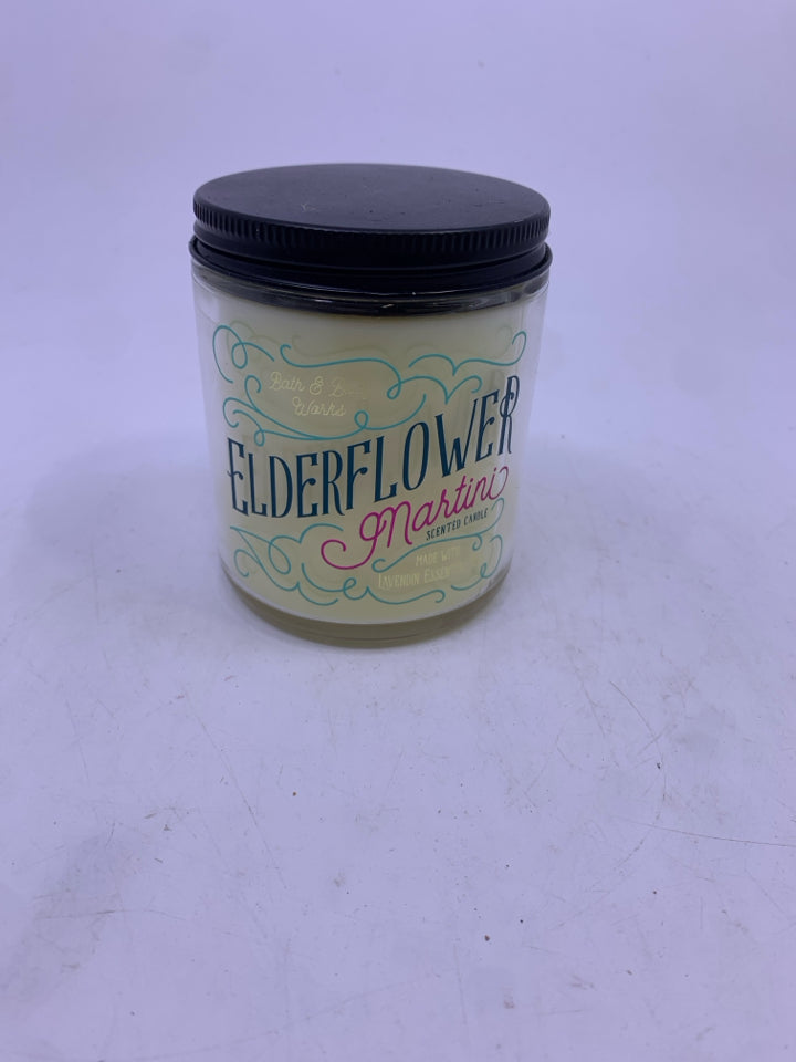 NEW ELDERFLOWER MARTINI SCENTED CANDLE.