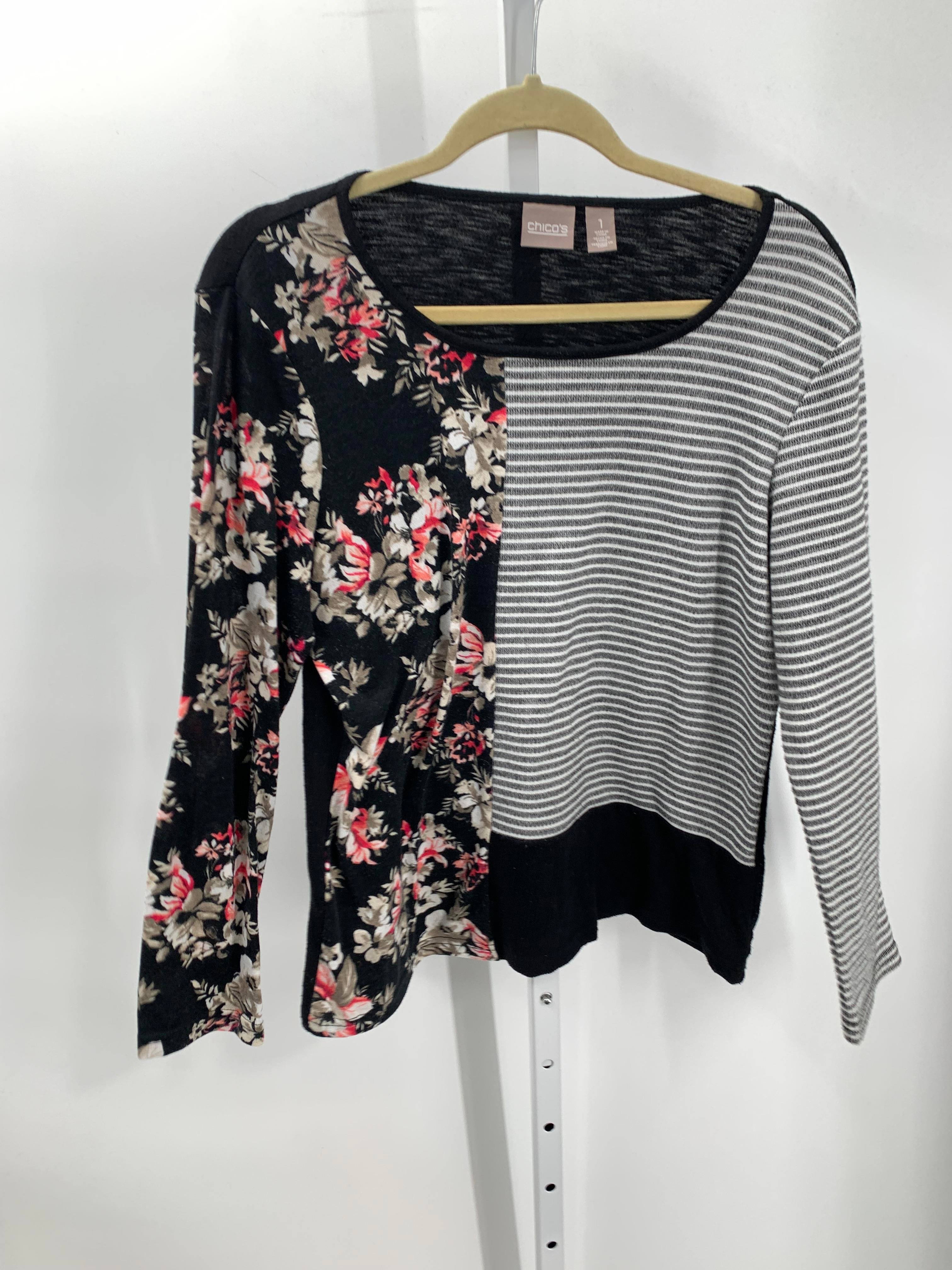 Chico's Size Small Misses Long Sleeve Shirt