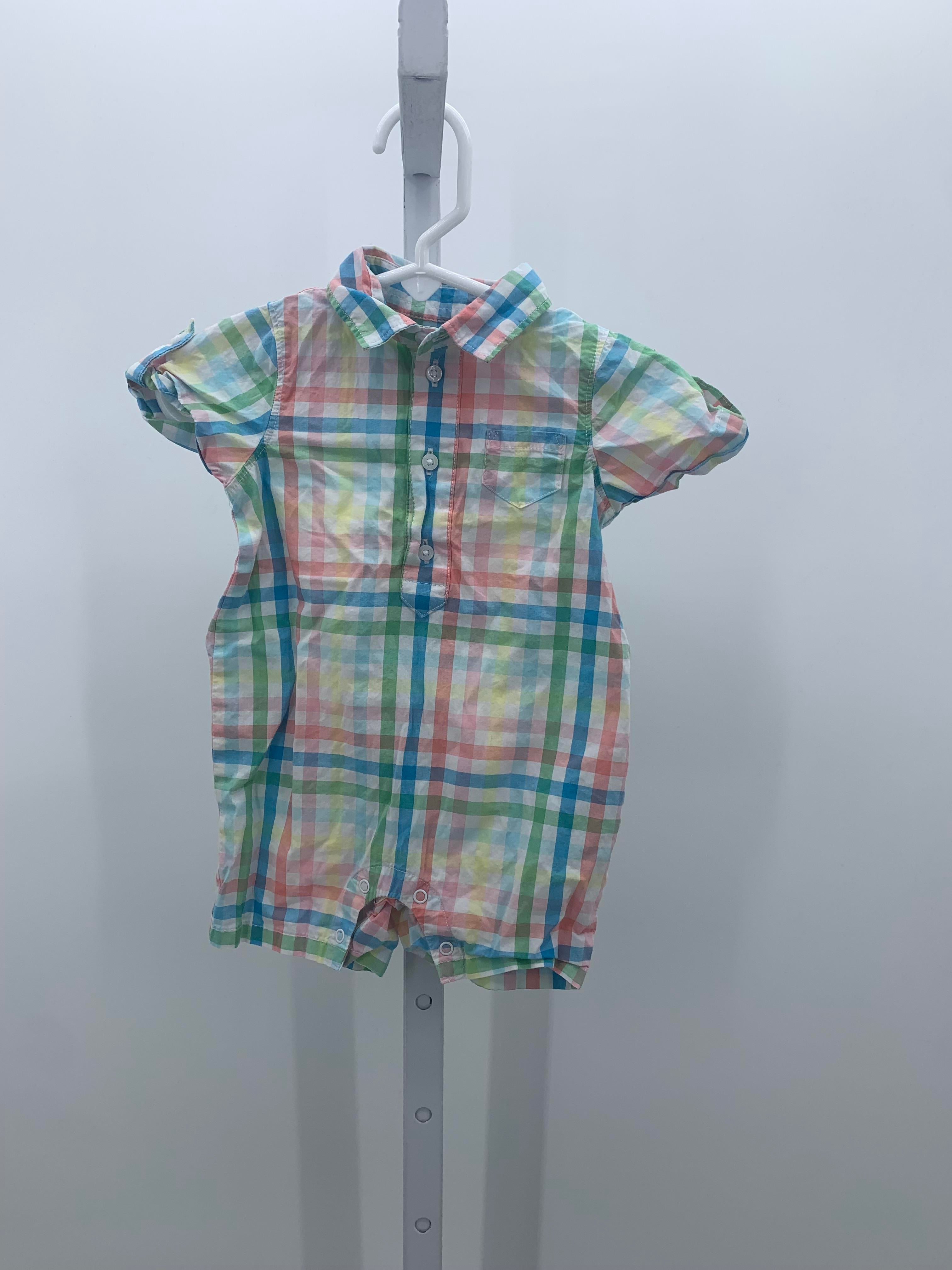 PLAID BTNS SHORTS