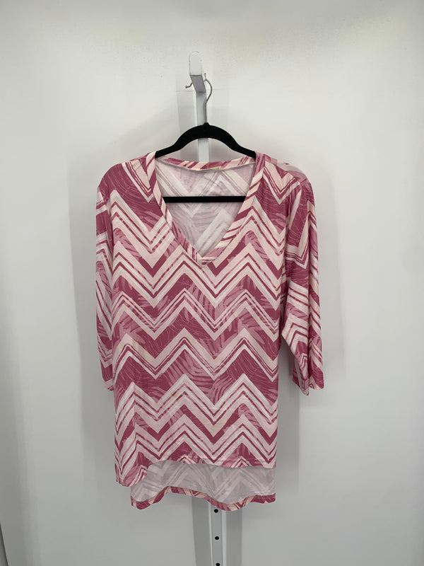 Size 1X Womens 3/4 Sleeve Shirt