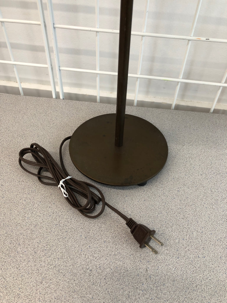 PRIMITIVE HAMMERED METAL LAMP.