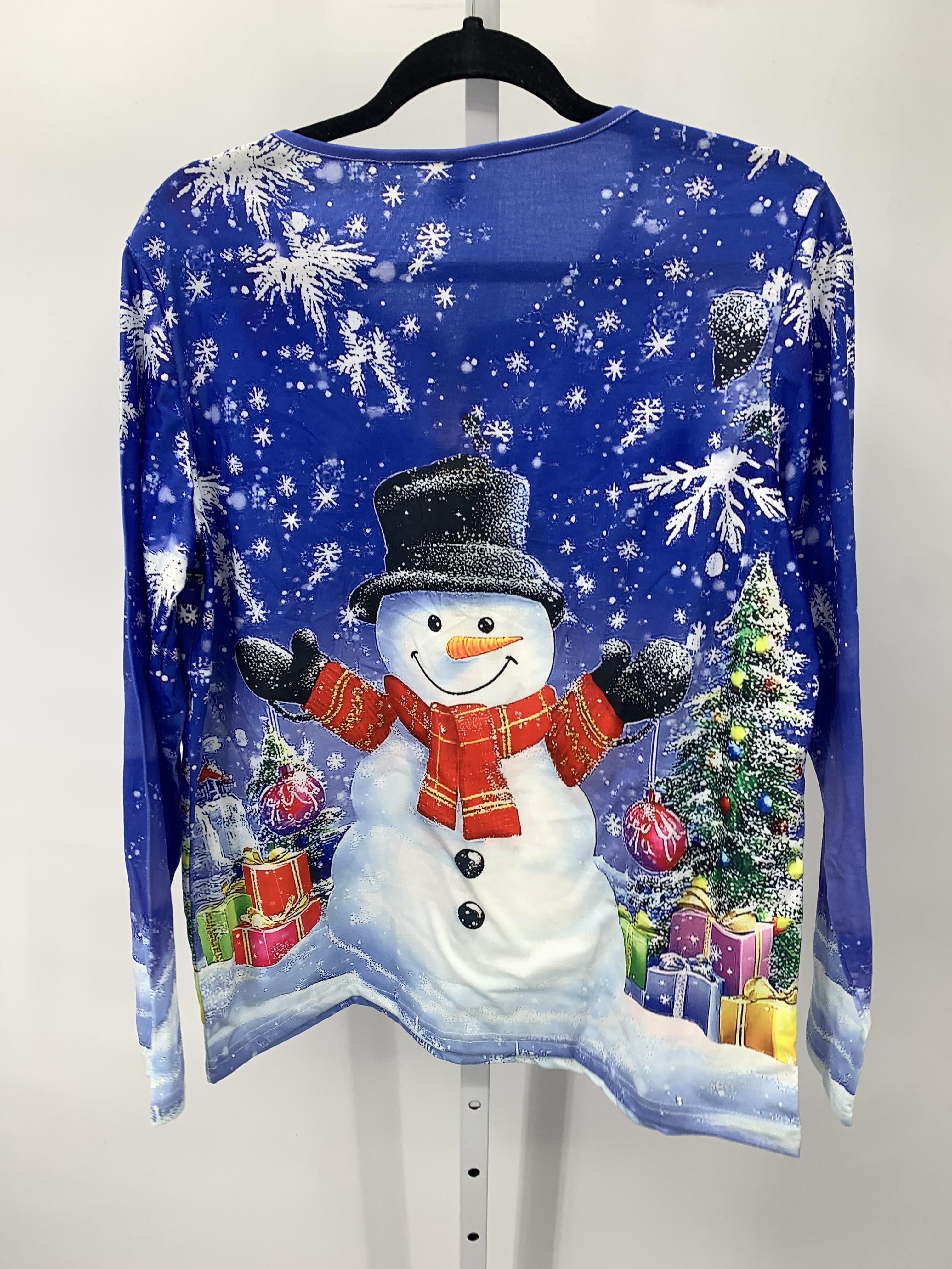 LONG SLV SHIRT SNOW MAN.