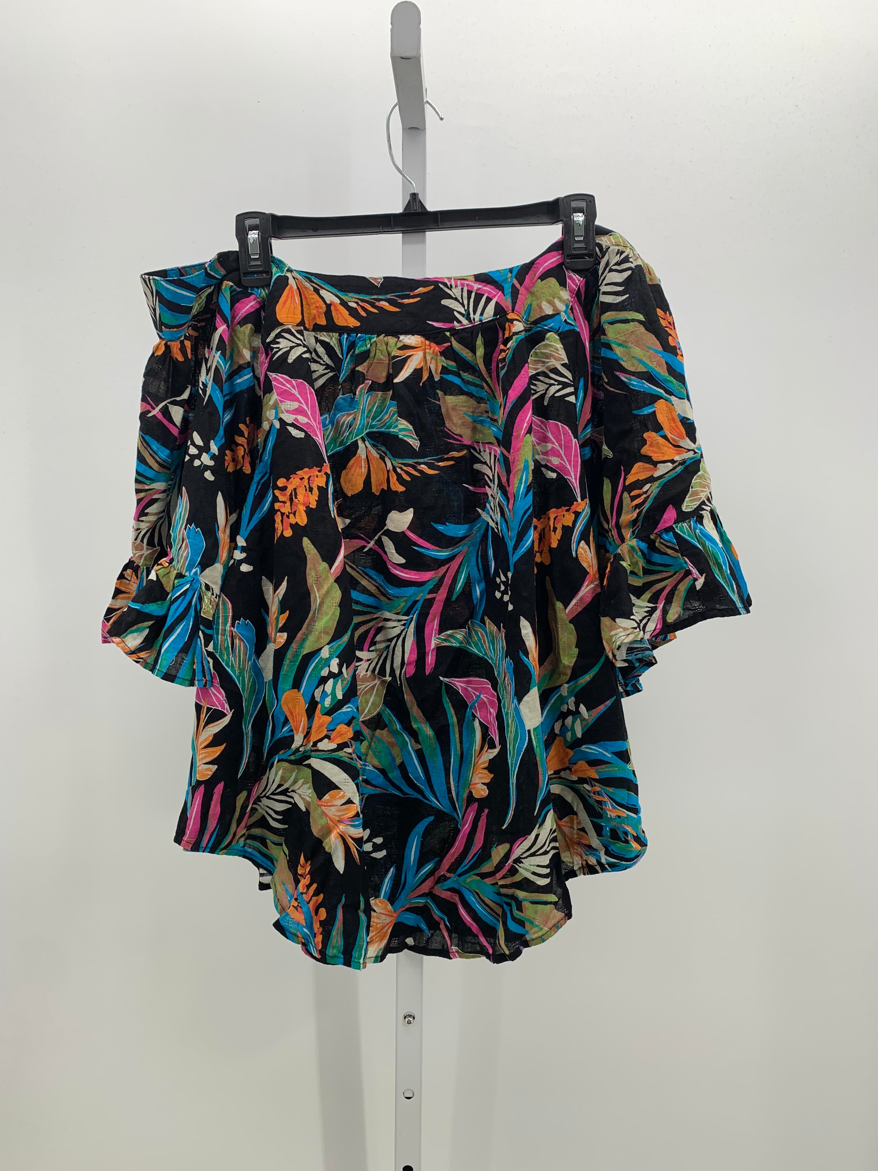 Terra & Sky Size 2X Womens Short Sleeve Shirt