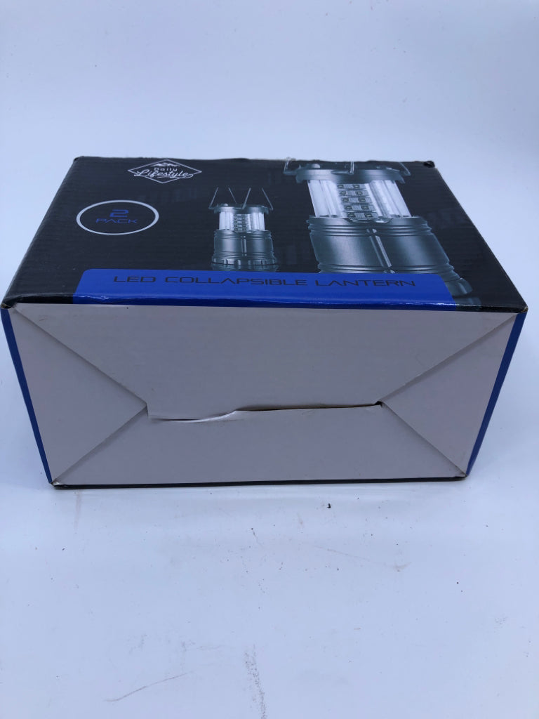 2PC NIB LED COLLAPSIBLE LANTERN