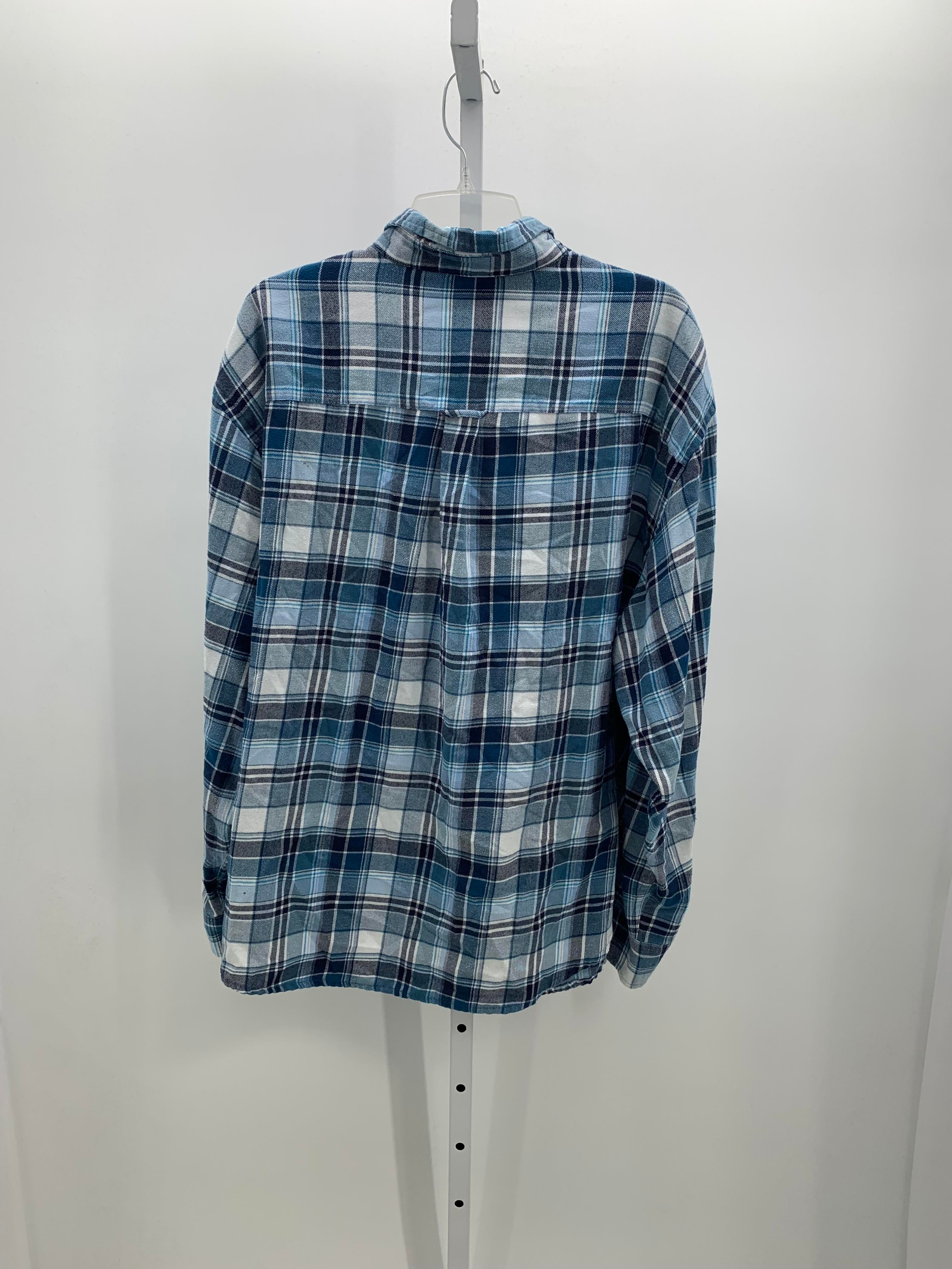 WHITE PLAID BTN DOWN