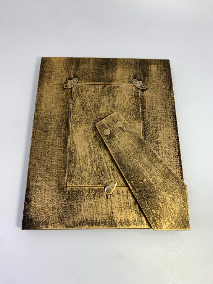 RED BEADED PICTURE FRAME.