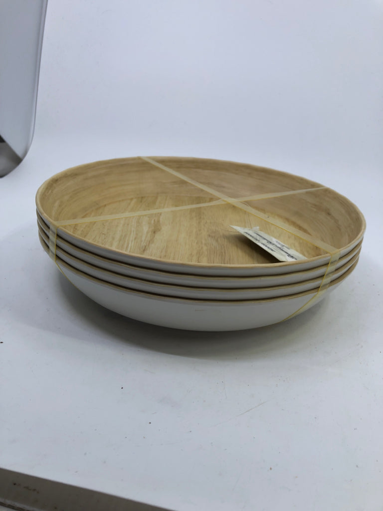 4 NEW TOMMY BAHAMA MELAMINE SHALLOW BOWLS.