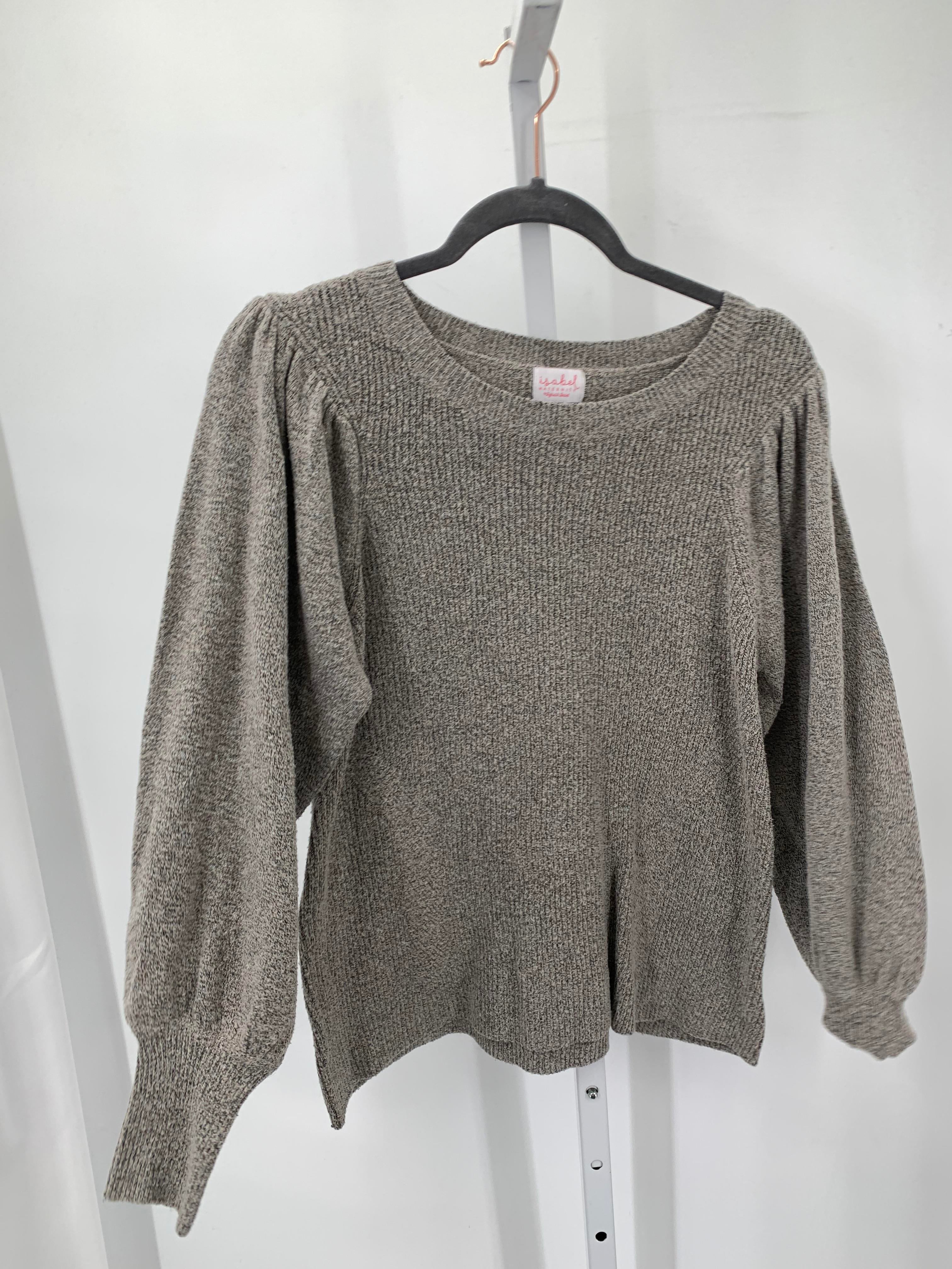 Isabel Grey Size Medium Maternity Long Sleeve Sweater