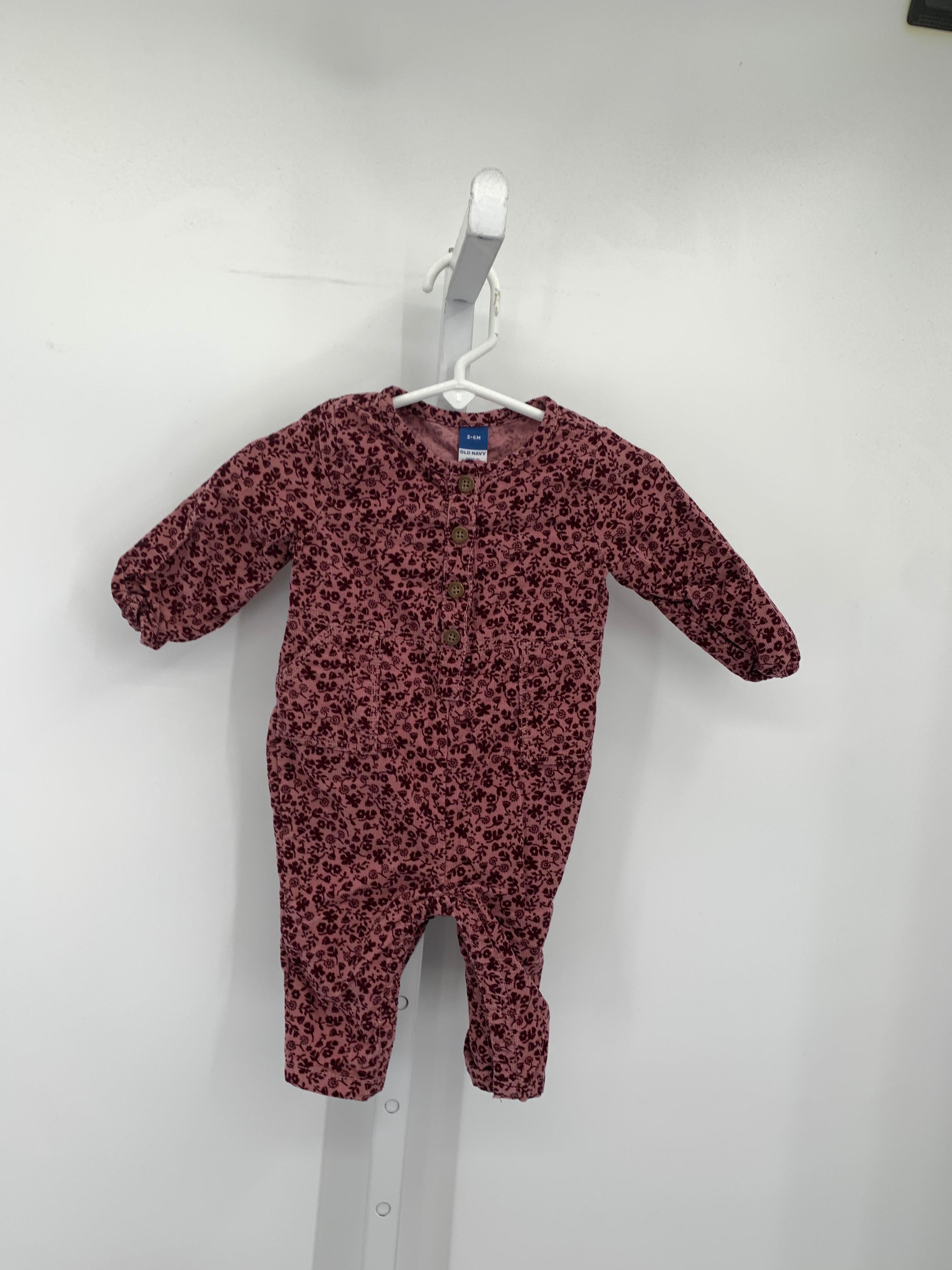 Old Navy Size 3-6 Months Girls Long Slv. Romper