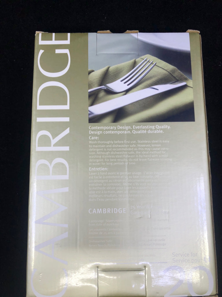 NIB 20pc CAMBRIDGE SILVERWARE.