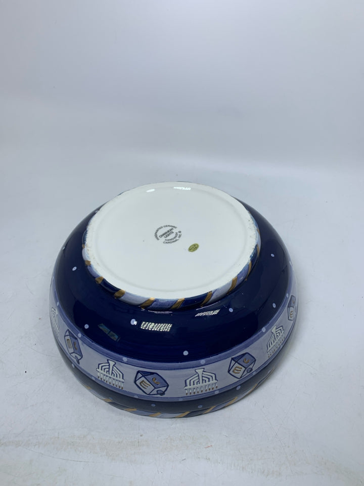 HANUKKAH THEMED CERAMIC BOWL.