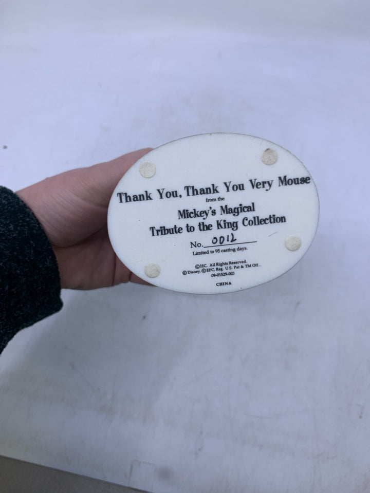 MICKEY MOUSE THANK YOU VERY MOUSE ELVIS FIGURINE.