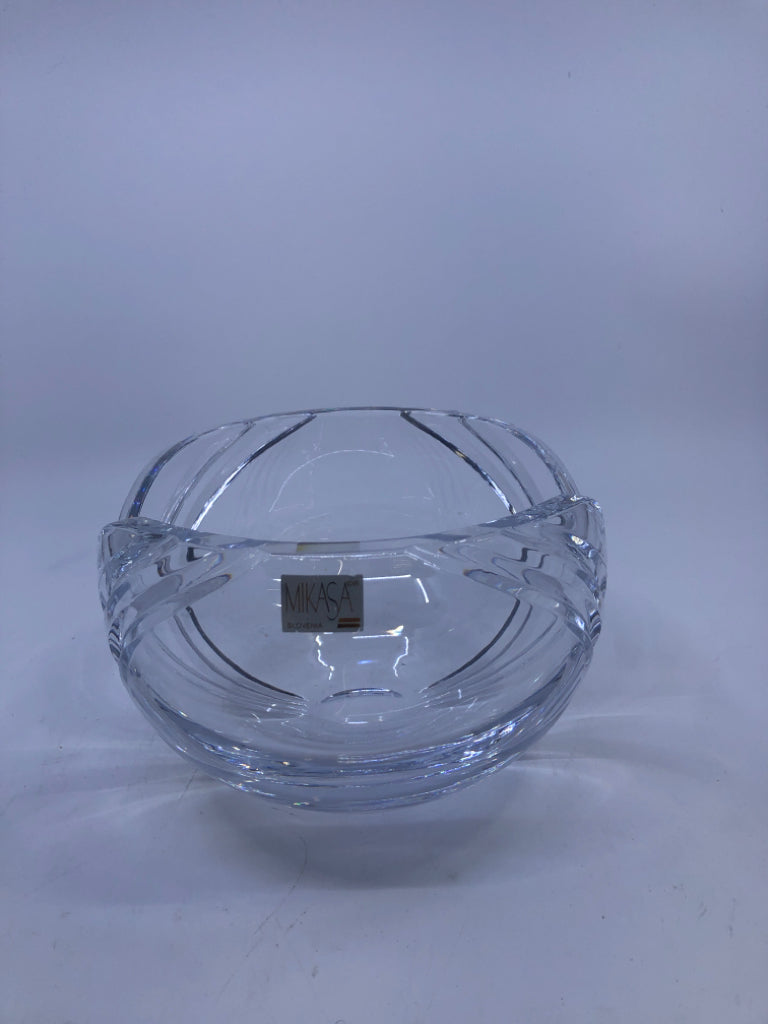 CUT GLASS ROSE BOWL.
