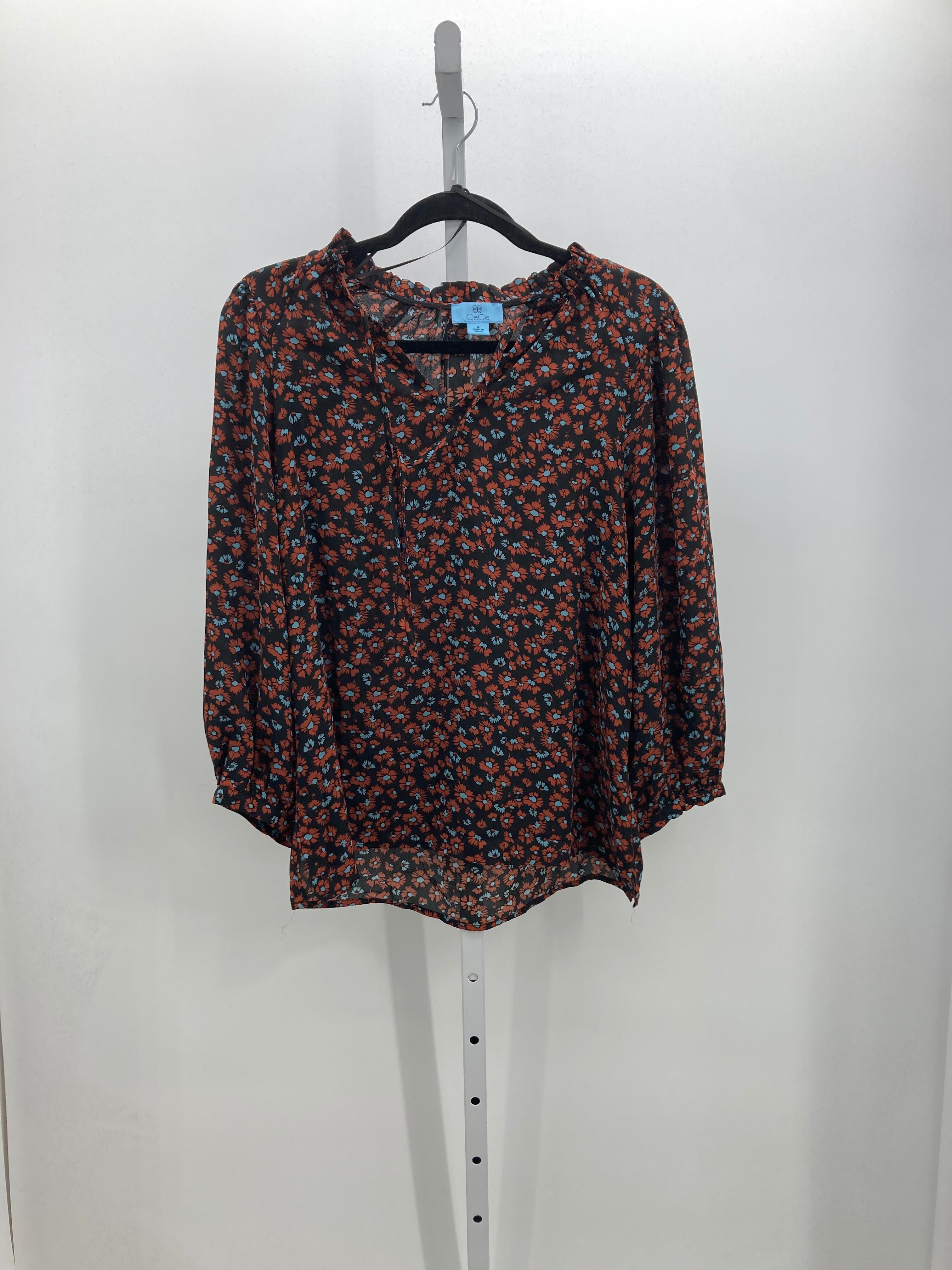 CeCe Size Medium Misses 3/4 Sleeve Shirt