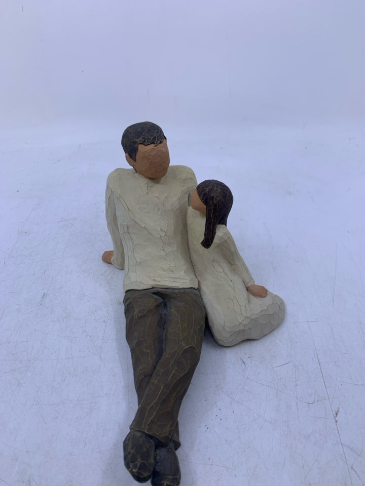 FATHER & DAUGHTER SITTING DOWN.