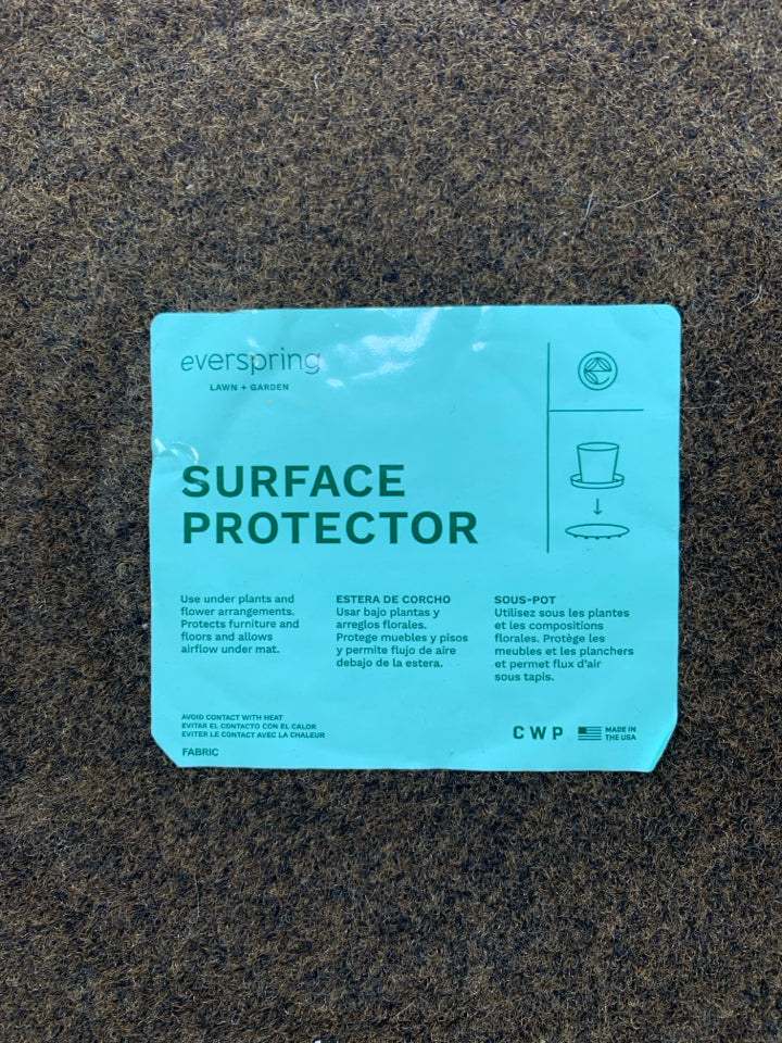 NEW SURFACE PROTECTOR GOES UNDER PLANTER.