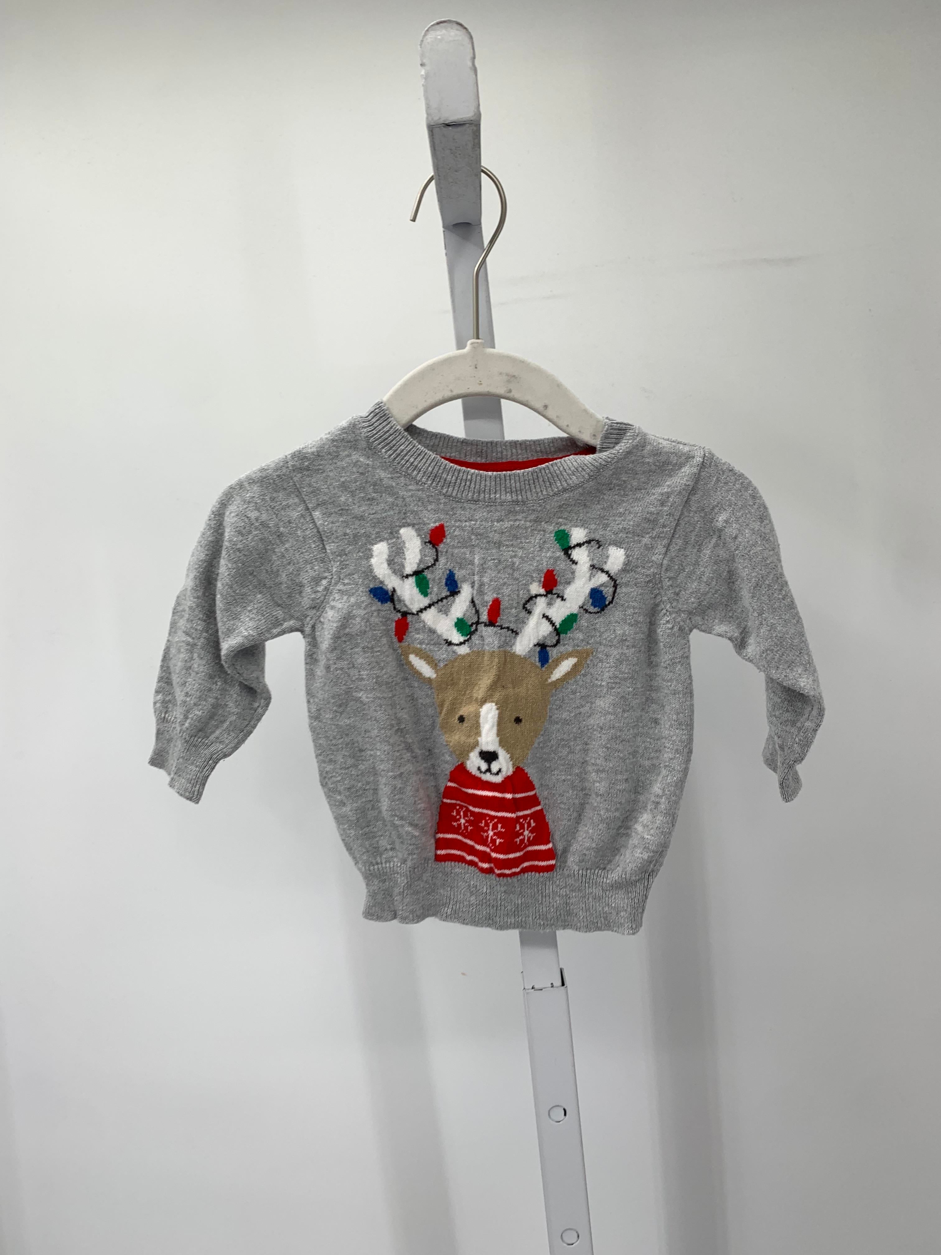 LONG SLV SWEATER REINDEER XMAS LIGHTS