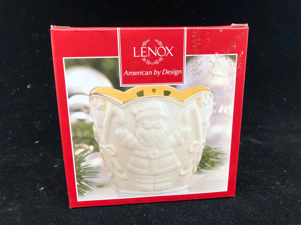 NIB LENOX SANTA TEA LIGHT HOLDER.