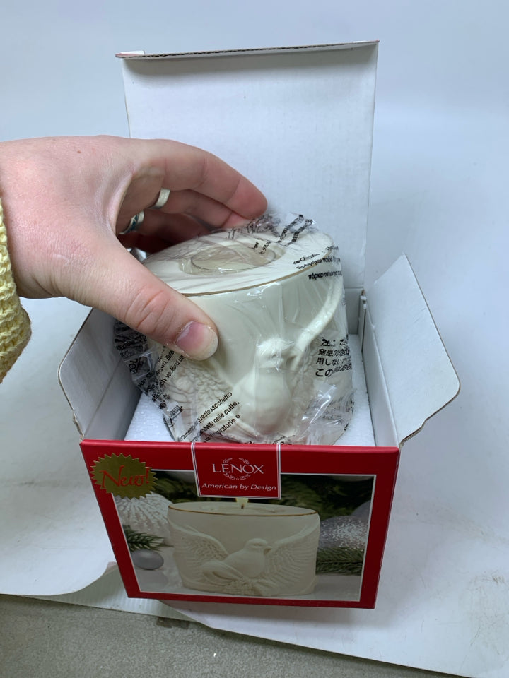 NIB DOVE VOTIVE HOLDER.