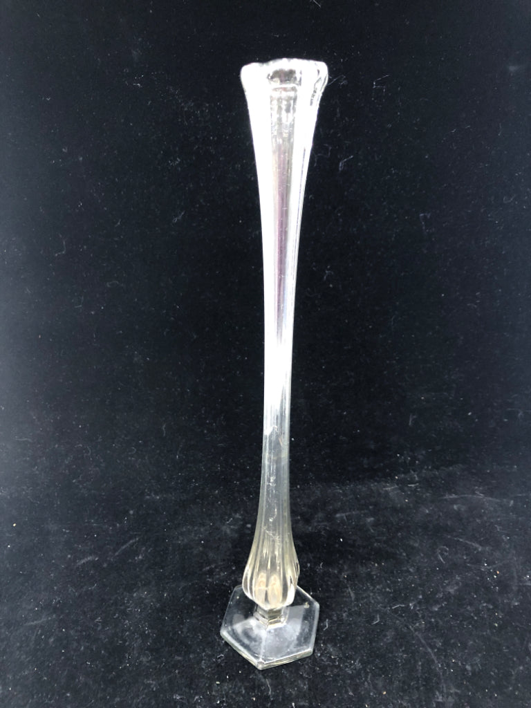 SKINNY CLEAR TALL VASE.