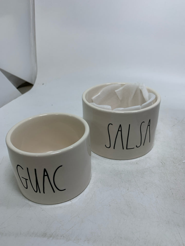 NIB GUAC & SALSA BOWL SET W/ SPOONS.