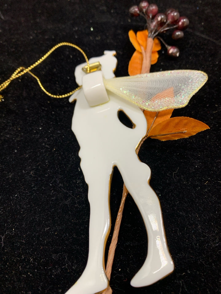 THE DOGWOOD FAIRY PORCELAIN ORNAMENT.