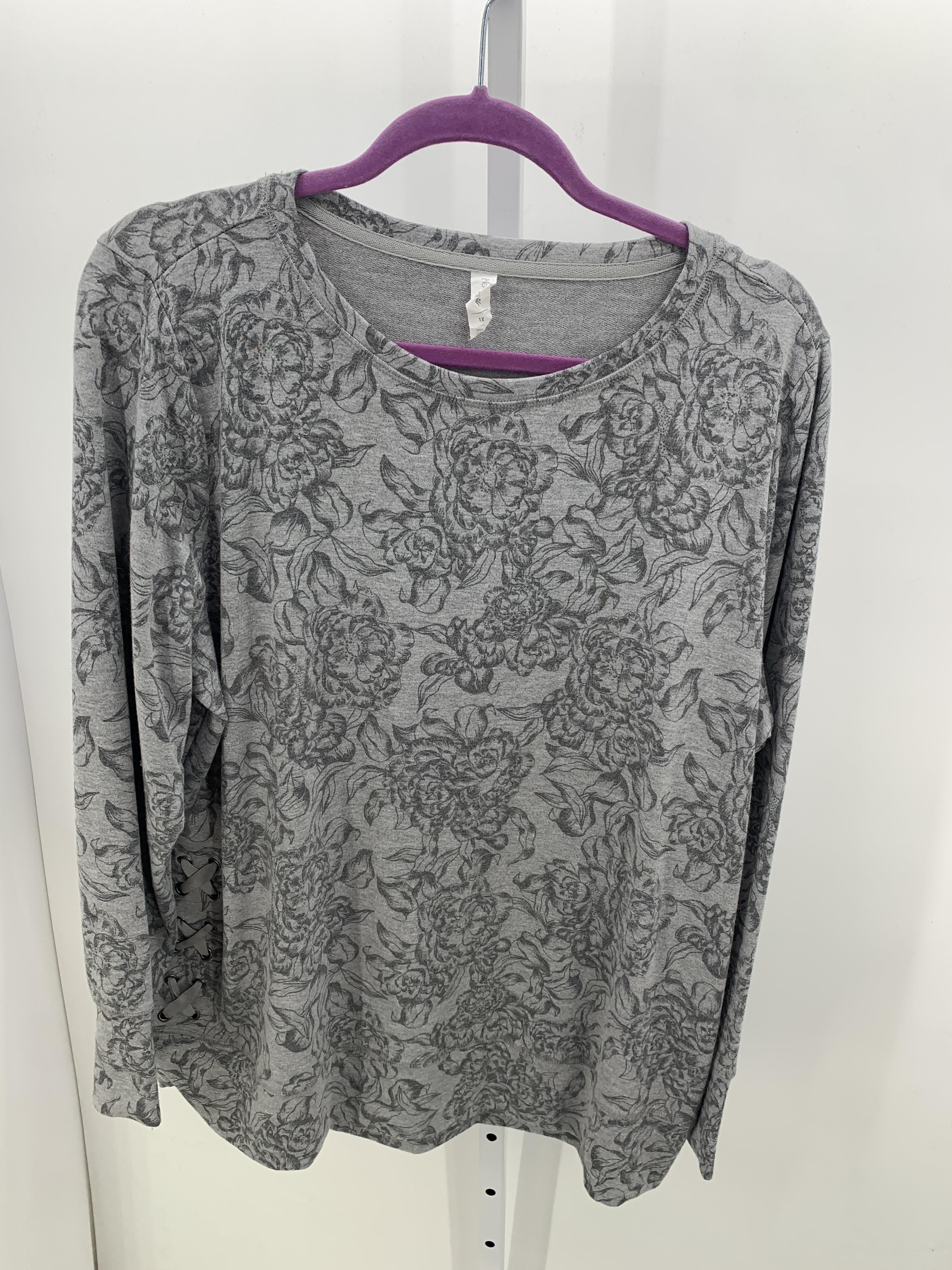 Ideology Size 1X Womens Long Sleeve Shirt