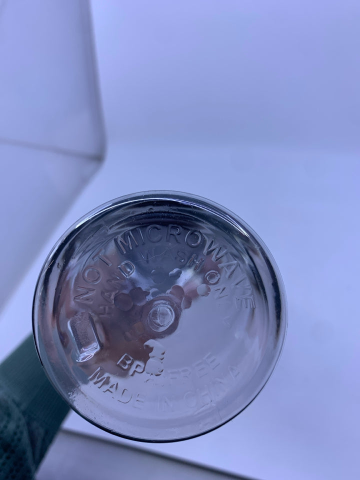NEW CLEAR WATER BOTTLE W GREY TOP.