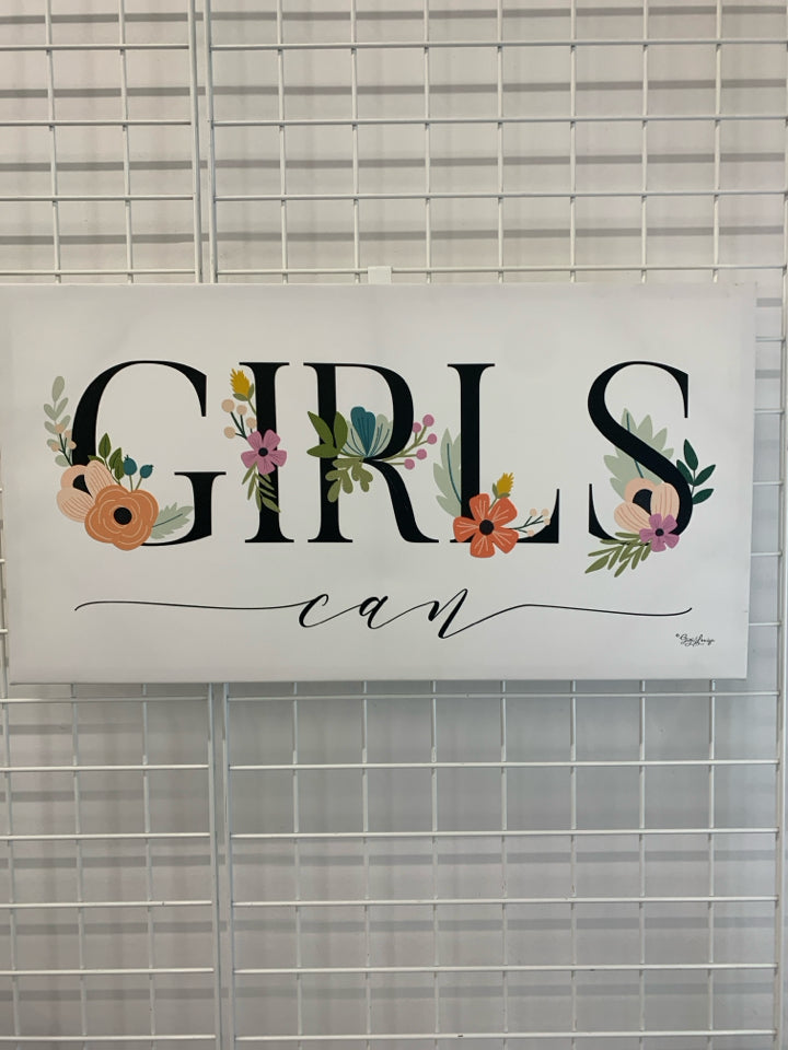 GIRLS CAN CANVAS PRINT.