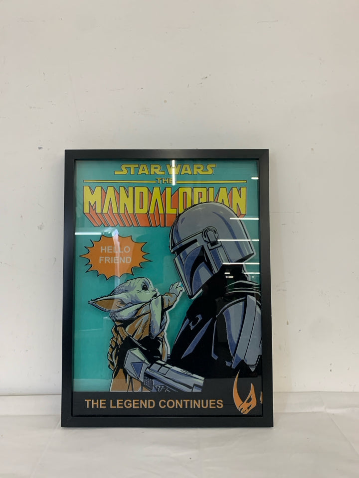 THE MANDALORIAN SHADOW BOX LIKE WALL ARY.