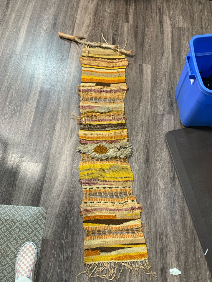 LONG STRIPED WOVEN TAPESTRY.