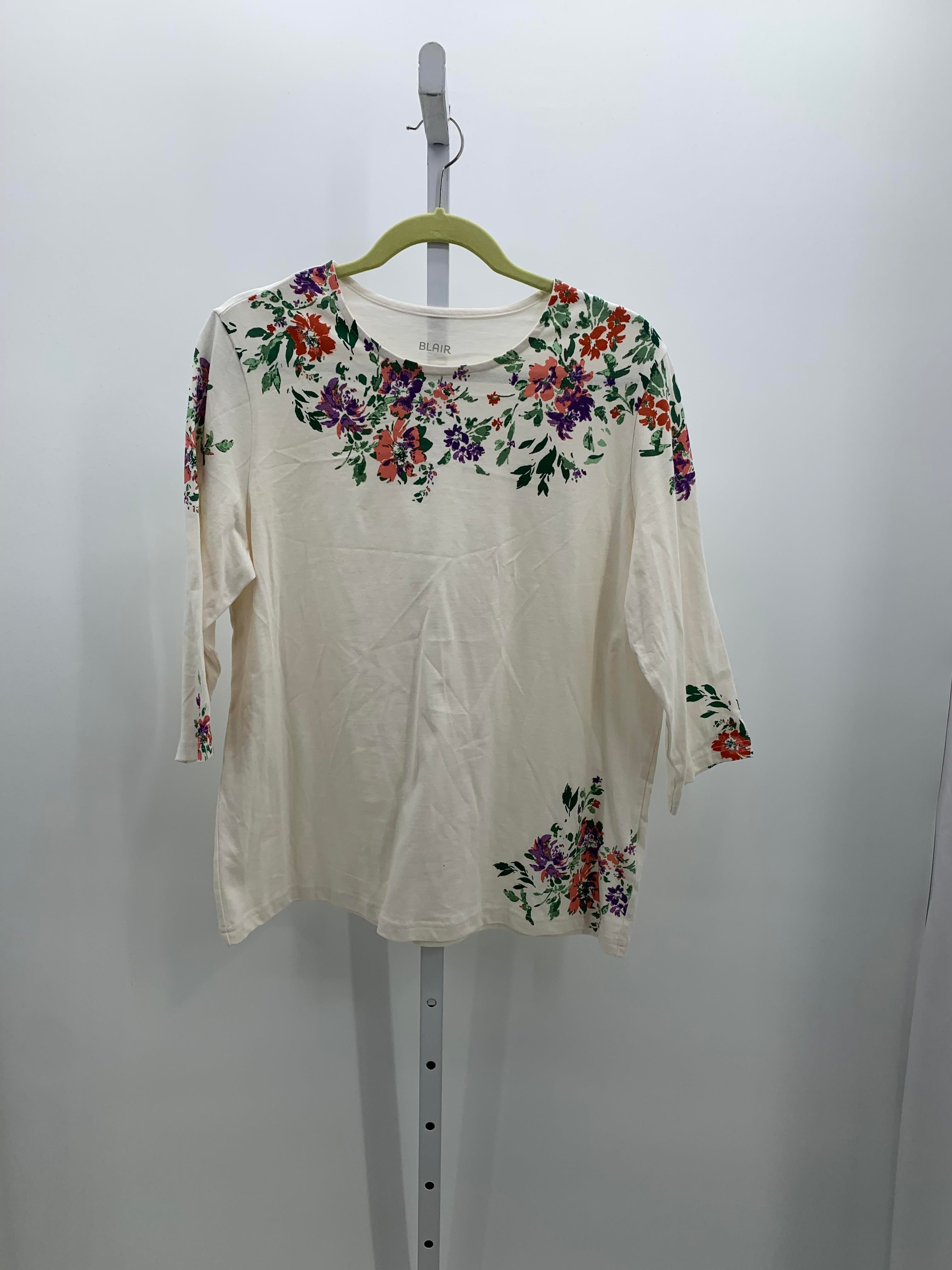 Blair Size Large Misses 3/4 Sleeve Shirt
