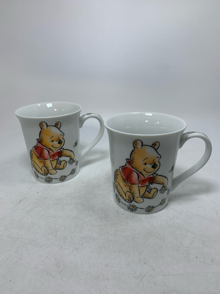 2 WINNIE THE POOH & PIGLET MUGS.