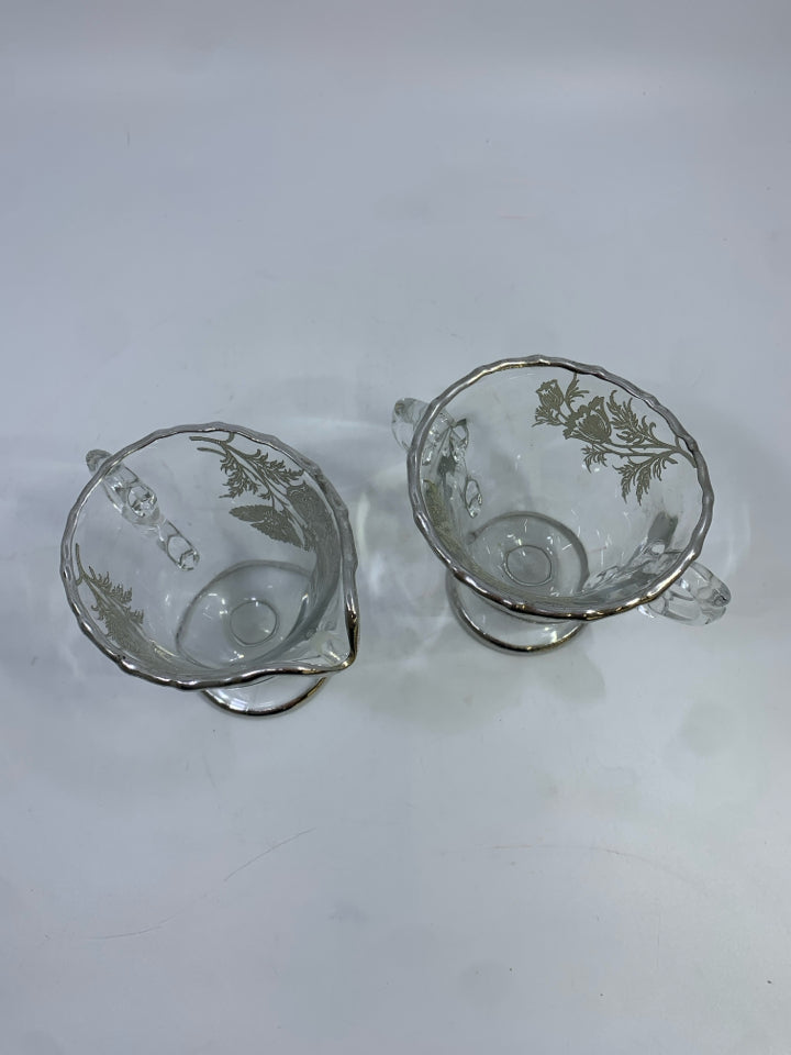 2PC VTG SILVER CITY SUGAR CREAMER SET.