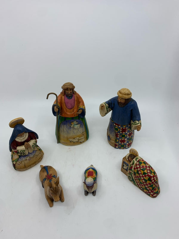 6PC HEARTWOOD CREEK JIM SHORE NATIVITY SCENE.