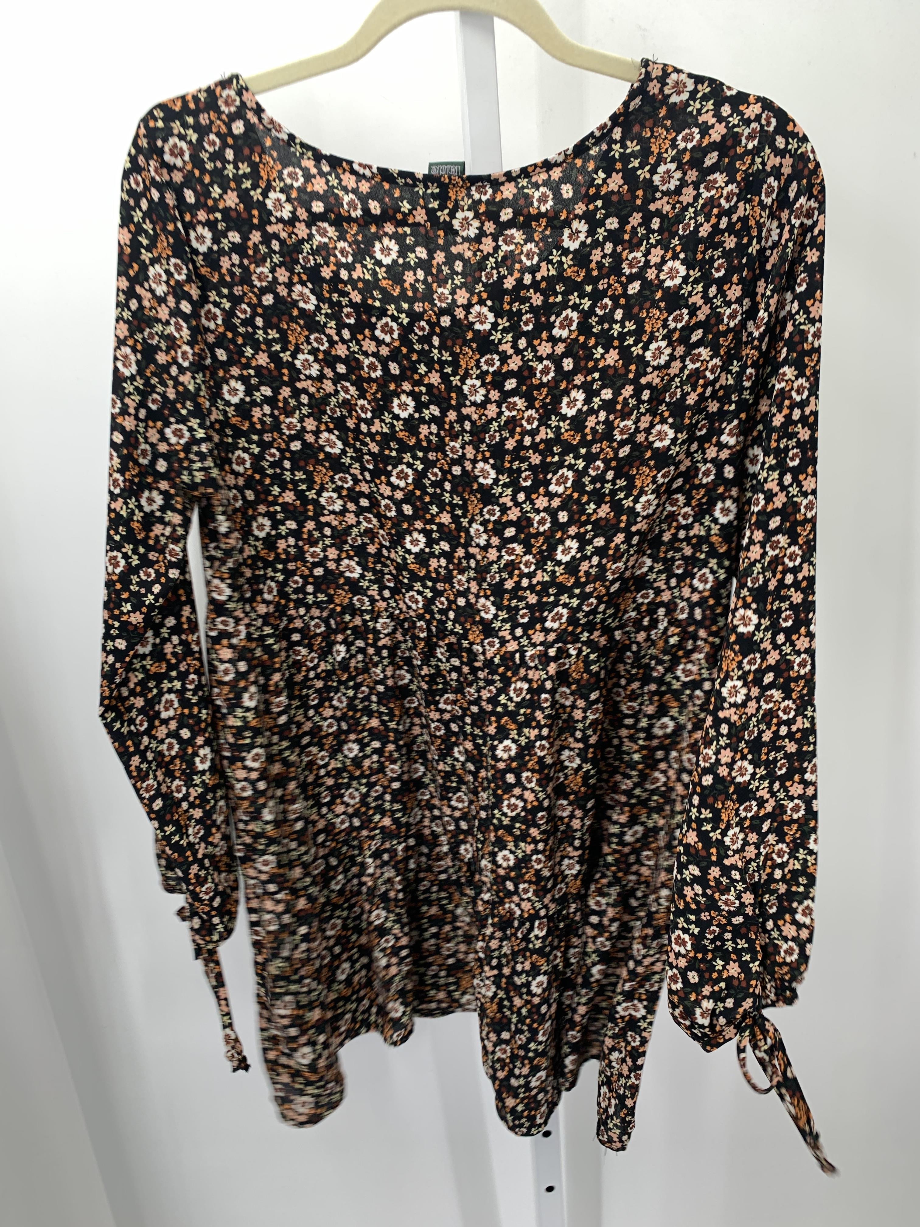 Wild Fable Size Large Juniors Long Sleeve Dress